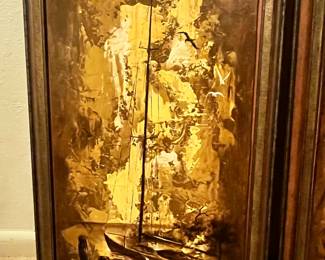 RARE, EARLY DALHART WINDBERG PAINTINGS ON MASON ITE - BELIEVED TO BE 1960'S