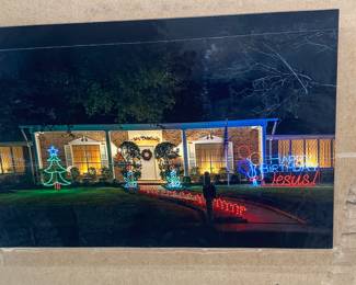 "HAPPY BIRTHDAY JESUS" LIGHTED YARD DECORATION