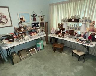 SEWING ITEMS, DOLLS, FIGURINES