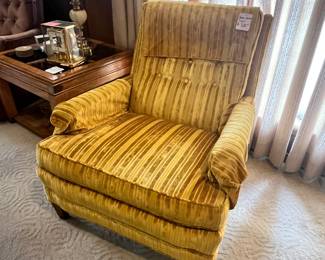 VINTAGE MC STRIPED VELVET CHAIR