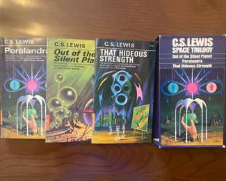 EXCELLENT BOX SET OF 3 C.S. LEWIS SPACE NOVELS
