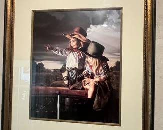 A PAIR OF CUTE PRINTS BY BOB BYERLEY - "DEPUTIES"
