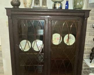 ANTIQUE MID-SIZED, MAHOGANY DISPLAY CABINET