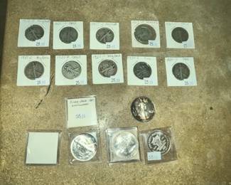 AMERICAN SILVER DOLLARS & HALF DOLLARS