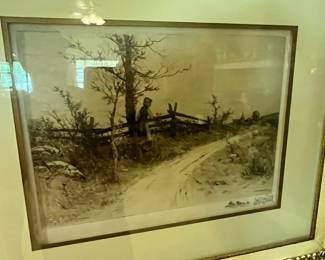 SIGNED PRINT BY EDWARD LOYAL (E.L.) FIELD, LATE 19th CENTURY