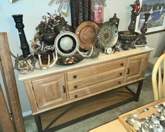 MATCHING MARBLE-TOP SIDEBOARD