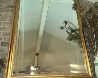 VERY LARGE BEVELED GLASS MIRROR