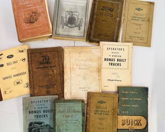 Vintage auto manuels