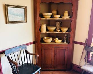 Wonderful corner  cupboard with storage
