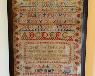 1886 signed sampler! 