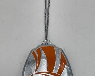 Orange Enameled Compact