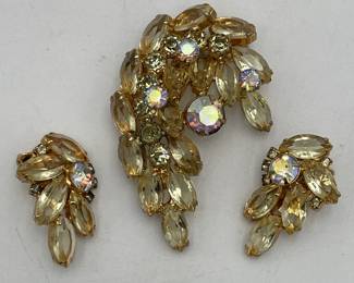 Vintage Pin and Earrings