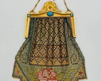 Whiting and Davis Enameled Mesh Bag
