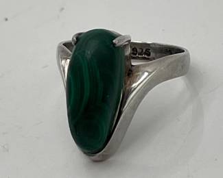 Malachite Sterling Ring