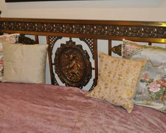 Antique Italian brass bed with mattress