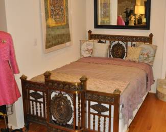 Antique Italian brass bed with mattress