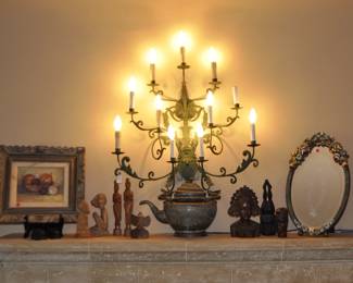 Eleven light hanging candelabra