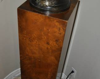 11" x 11" x 42" tall antique burlwood pedestal