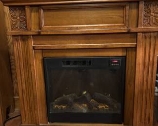 Electric fireplace solid oak