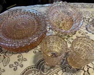 pink depression glass