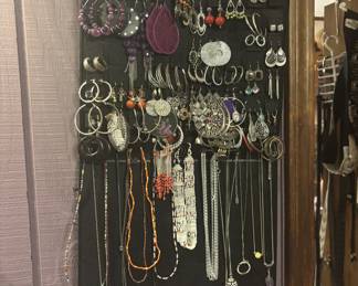 necklaces and earrings