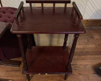 Cherry finish side table