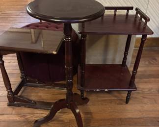 Cherry finish wooden plant stand