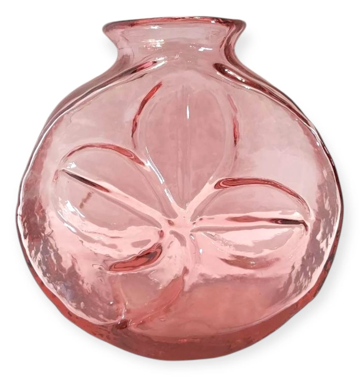 001 Blenko Rose Shamrock Vase #6322