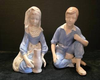 Andrea By Sadek Girl Boy Porcelain Figurines
