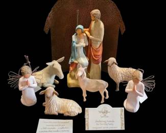 Willow Tree Holy Family Nativity With Sheltering Animals Angels Of Prayer