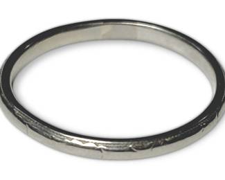 18k White Gold Wedding Band 1.75g