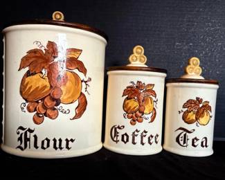 Three Vintage Canisters