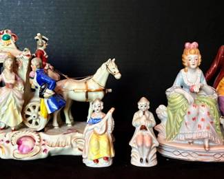 Colonial Porcelain Couples Occupied Japan
