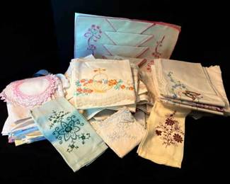 Vintage Embroidered Linens
