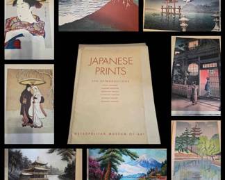Vintage Japanese Prints MMA, Embroidered Scenes More