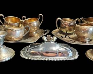 Weighted Sterling Silver Candleholders More Silverplate Pieces