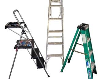 Three 6ft 4ft Ladders