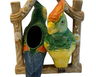 Vintage Ceramic Parrot Planter Made in Japan
