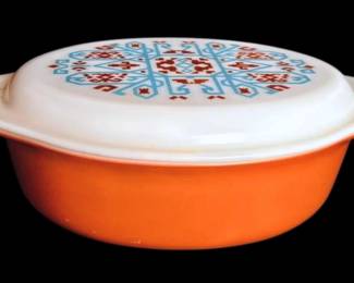 003 Vintage Pyrex Navajo Aztec Casserole Dish