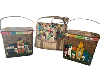 Woven Wood Straw Travel Bags  Dayton Specific 