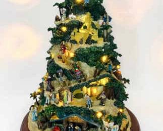 Thomas Kinkade Glory to the Newborn King Nativity Tree w COA