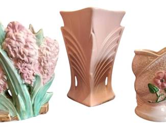 McCoy Hull Pottery Pink Vases