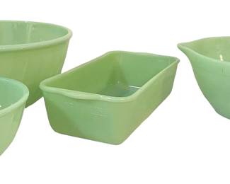 Fire King Jadeite Mixing Bowls Loaf Pan