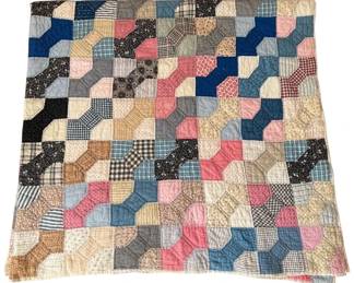 006 Handsewn Bow Tie Quilt 72 x 66 