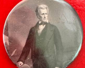 Old pin believed to be of Andrew Jackson