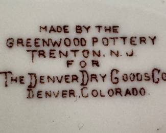 The Denver Dry Goods vintage plate