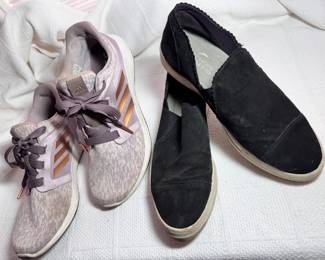 Addidas and sketcher shoes