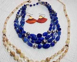 Glass beaded necklace and more