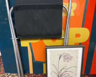 Large folding artwork display holder