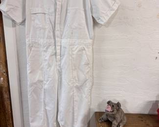 Like new large white work jump suit